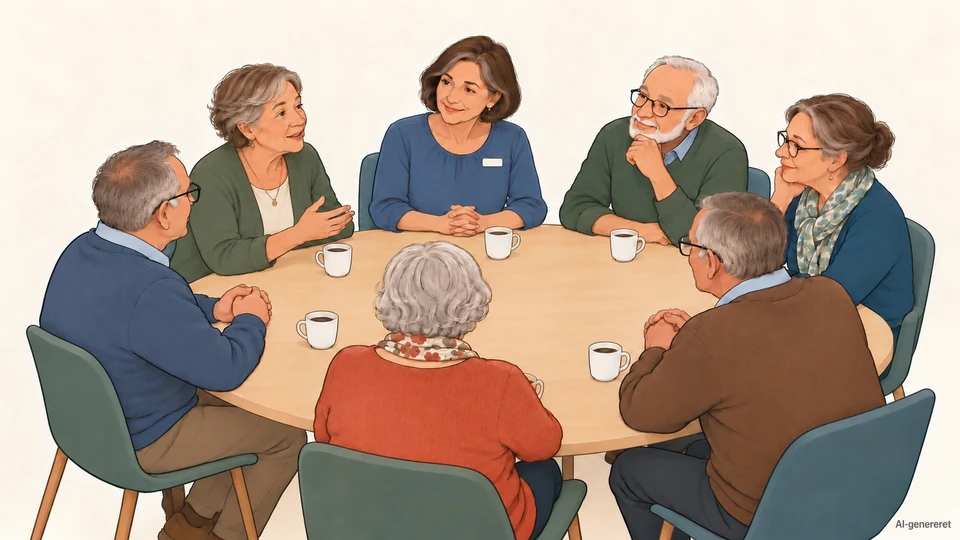 Gruppe af mennesker ved et bord
